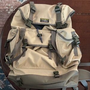 L.L. Bean Tan and Olive Backpack